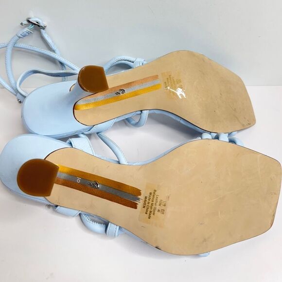 Sam Edelman Size 10 Elegant Blue Quilted Women's Sandals - Picture 8 of 8